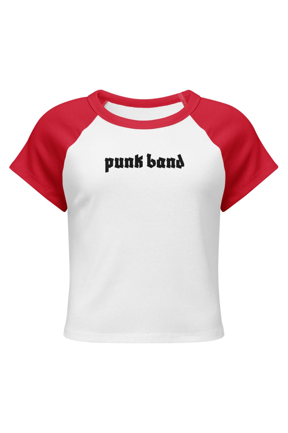 Punk Band Raglan Cropped Tee