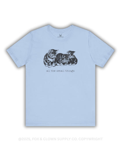 funny punk shirt that says all the small things with an image of three small kittens