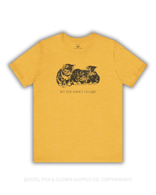 funny punk shirt that says all the small things with an image of three small kittens