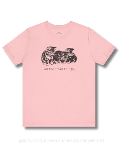 funny punk shirt that says all the small things with an image of three small kittens