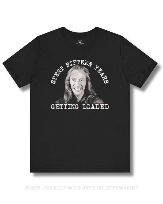 funny punk shirt featuring bob from twin peaks and the lyrics spent 15 years getting loaded from the nofx song