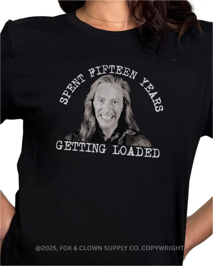 funny punk shirt featuring bob from twin peaks and the lyrics spent 15 years getting loaded from the nofx song
