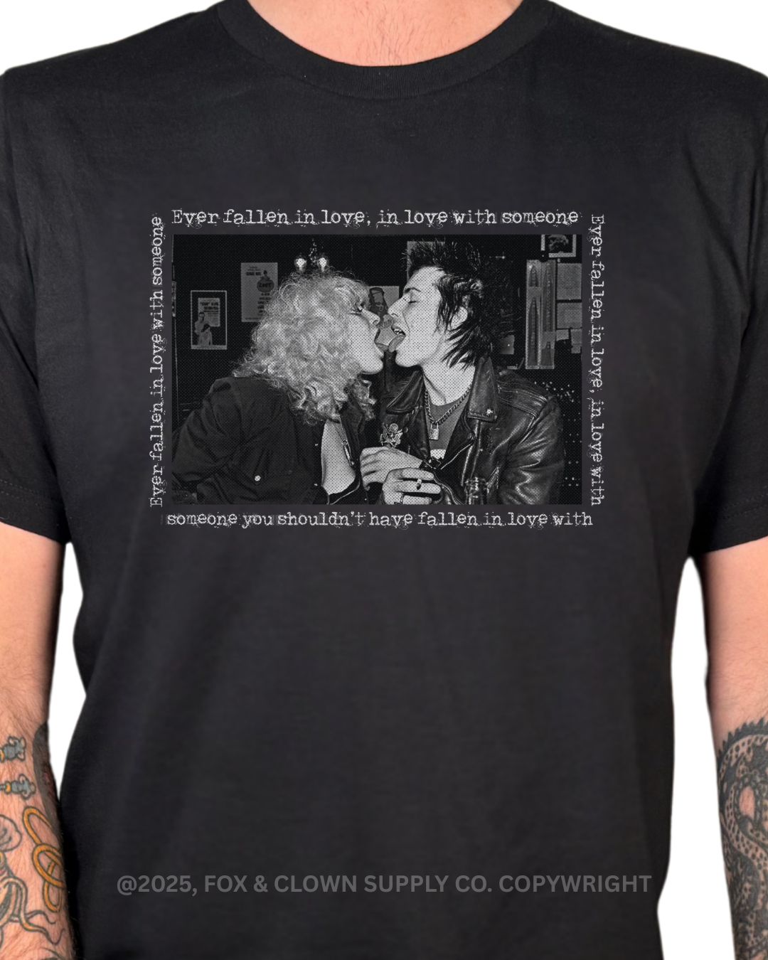 70s punk shirt design by fox and clown