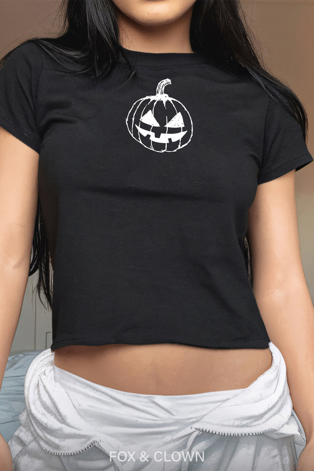 Jack O Lantern | Women's Halloween Baby Tee