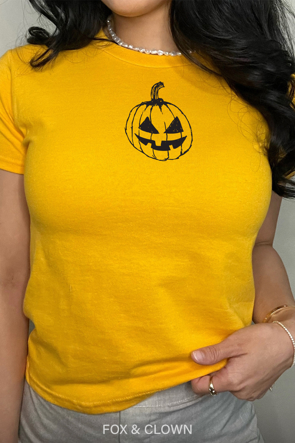Jack O Lantern | Women's Halloween Baby Tee