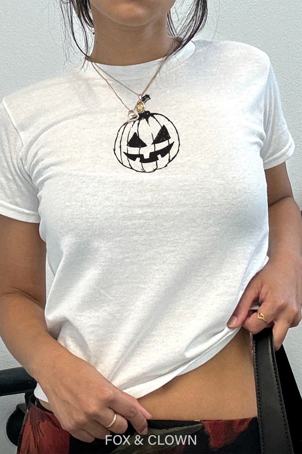 Jack O Lantern | Women's Halloween Baby Tee