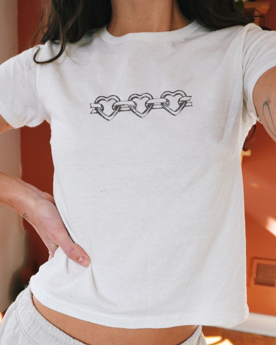 Heart Chain | Baby Tee