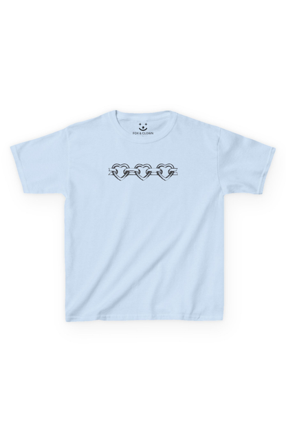 Heart Chain Baby Tee | Y2K 90s Vintage Graphic T-Shirt