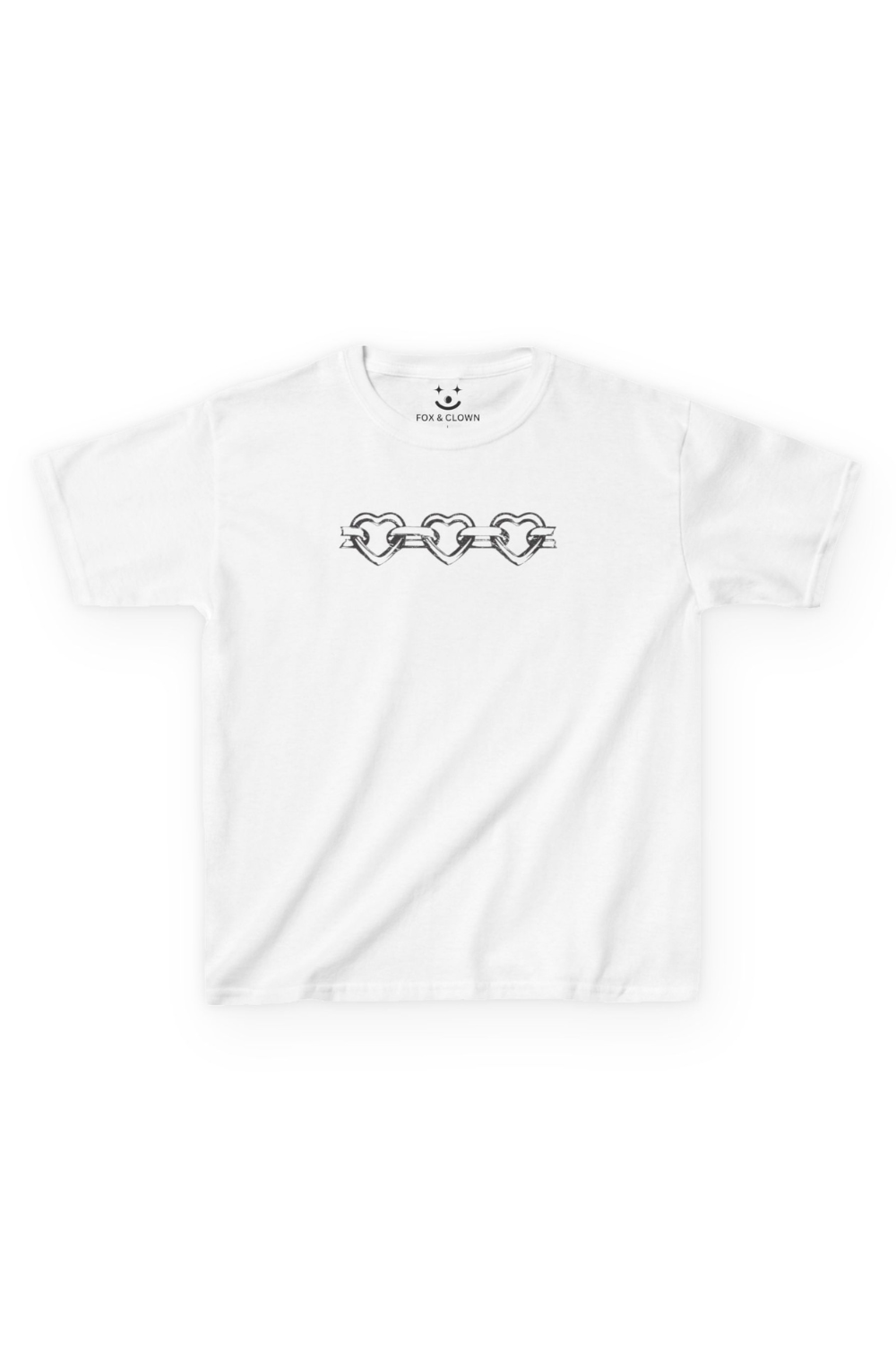 Heart Chain Baby Tee | Y2K 90s Vintage Graphic T-Shirt