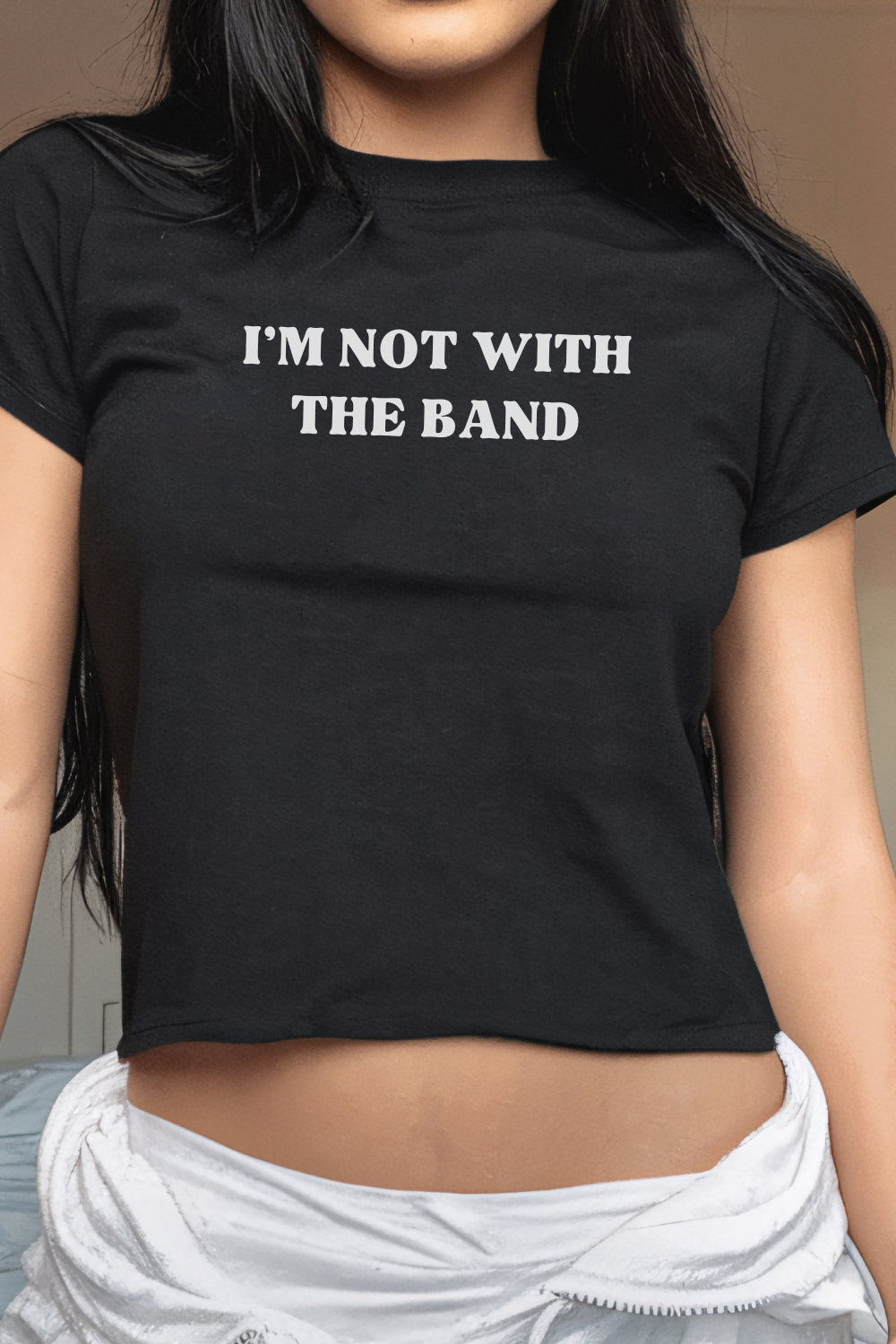 I'm Not With The Band Tee | Y2K Funny Band Tee Concert Top