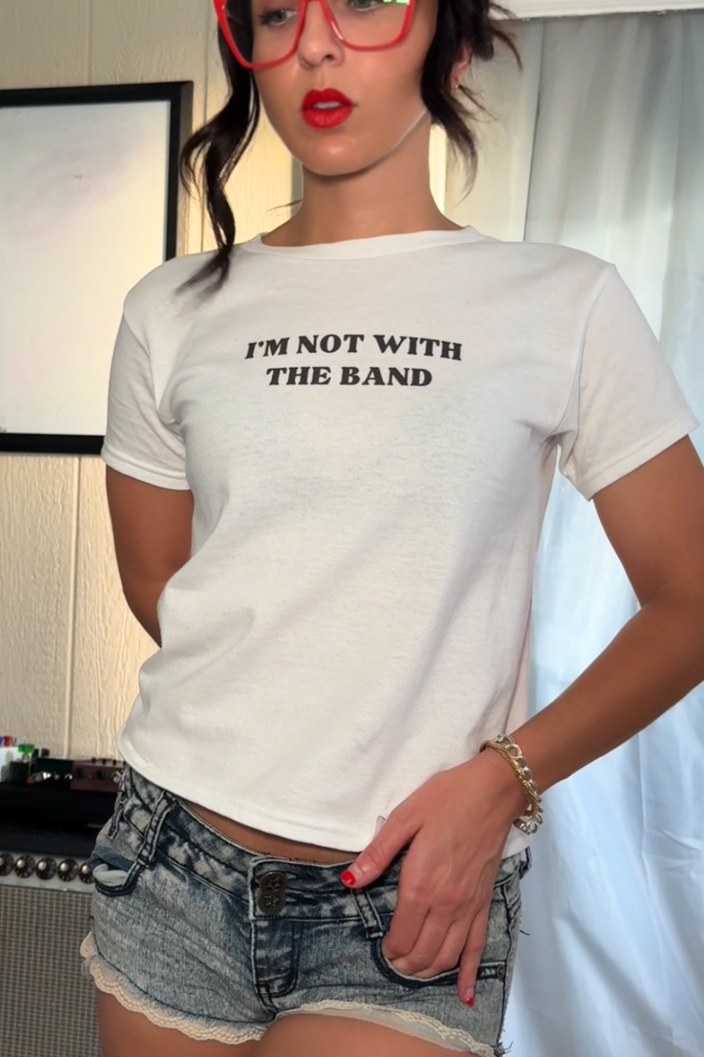 I'm Not With The Band Tee | Y2K Funny Band Tee Concert Top