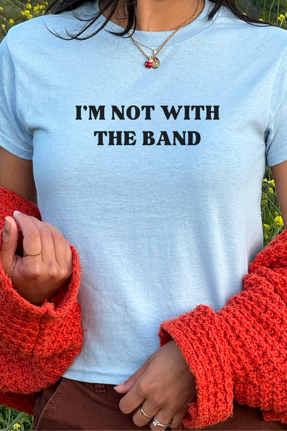 I'm Not With The Band Tee | Y2K Funny Band Tee Concert Top