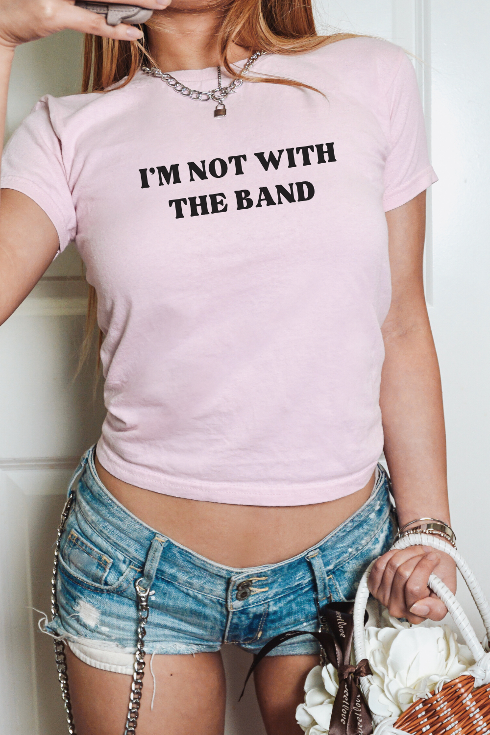 I'm Not With The Band Tee | Y2K Funny Band Tee Concert Top