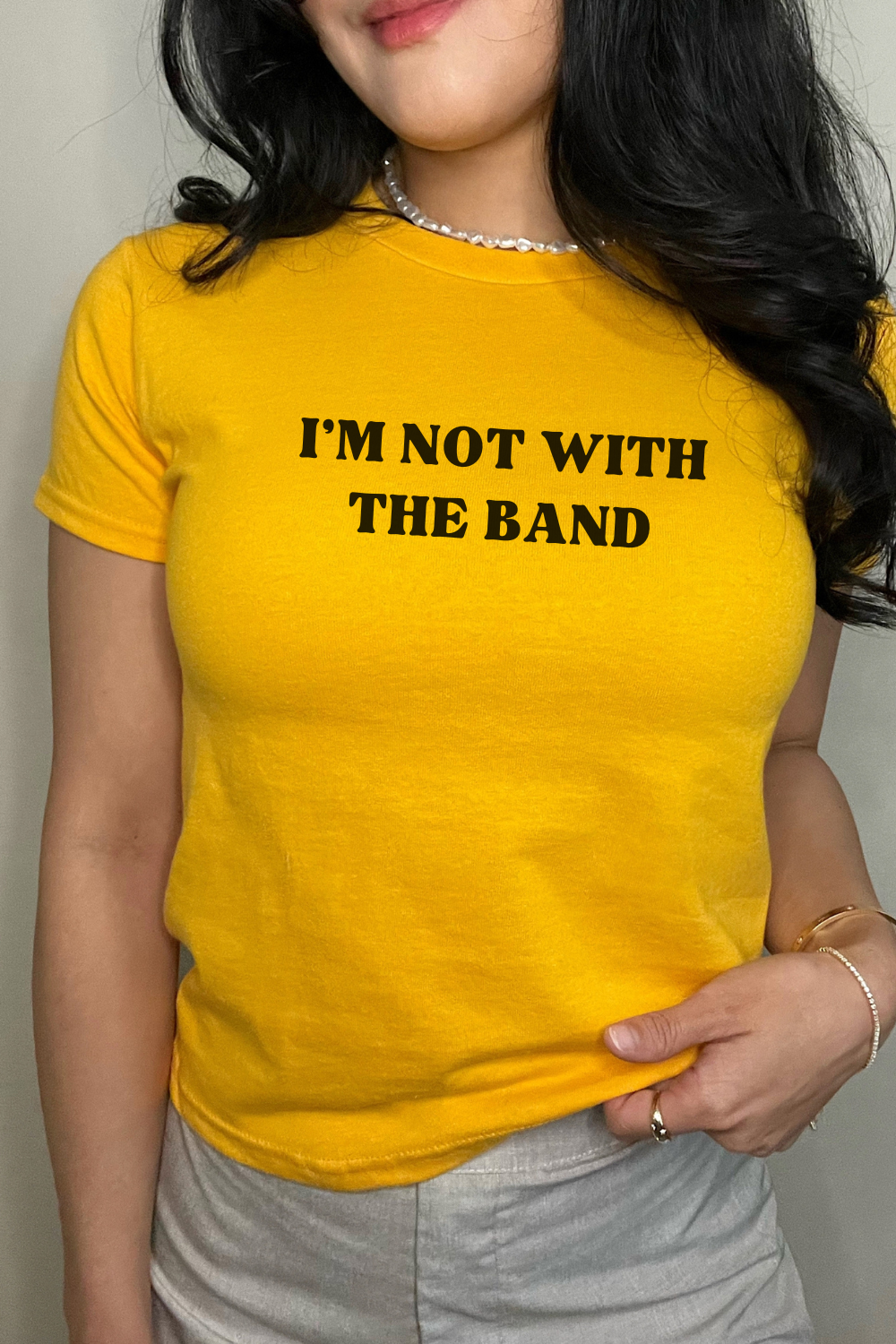 I'm Not With The Band Tee | Y2K Funny Band Tee Concert Top