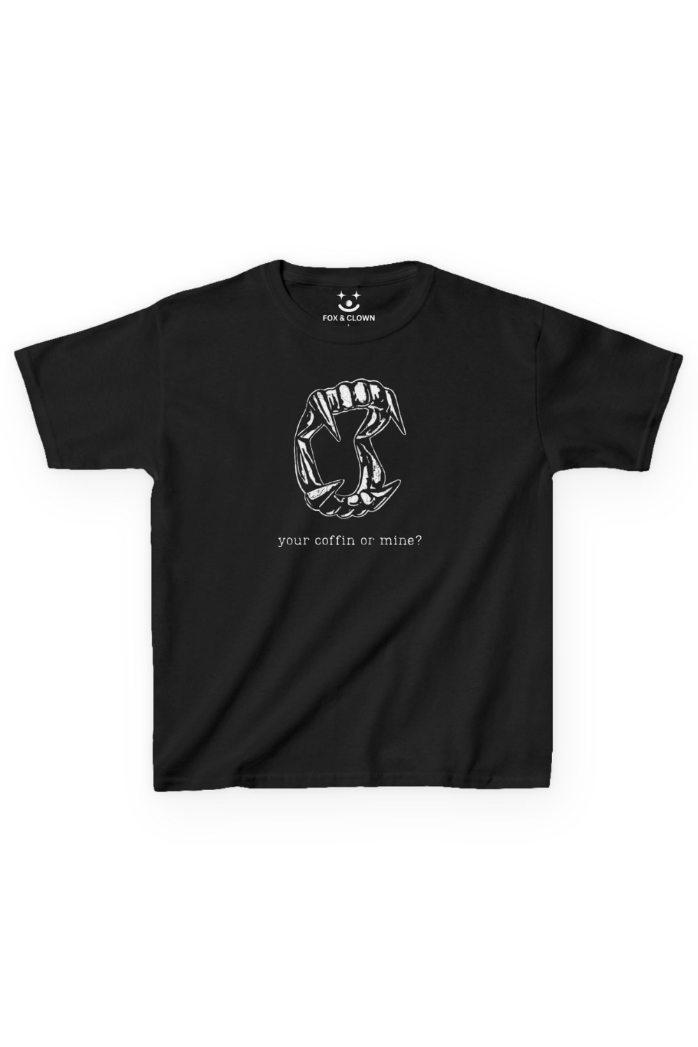 Your Coffin Or Mine Baby Tee | Goth Crop Top